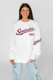 FLORIDA STATE SEMINOLES DAY ONE PREMIUM FLEECE UNISEX CREWNECK PULLOVER