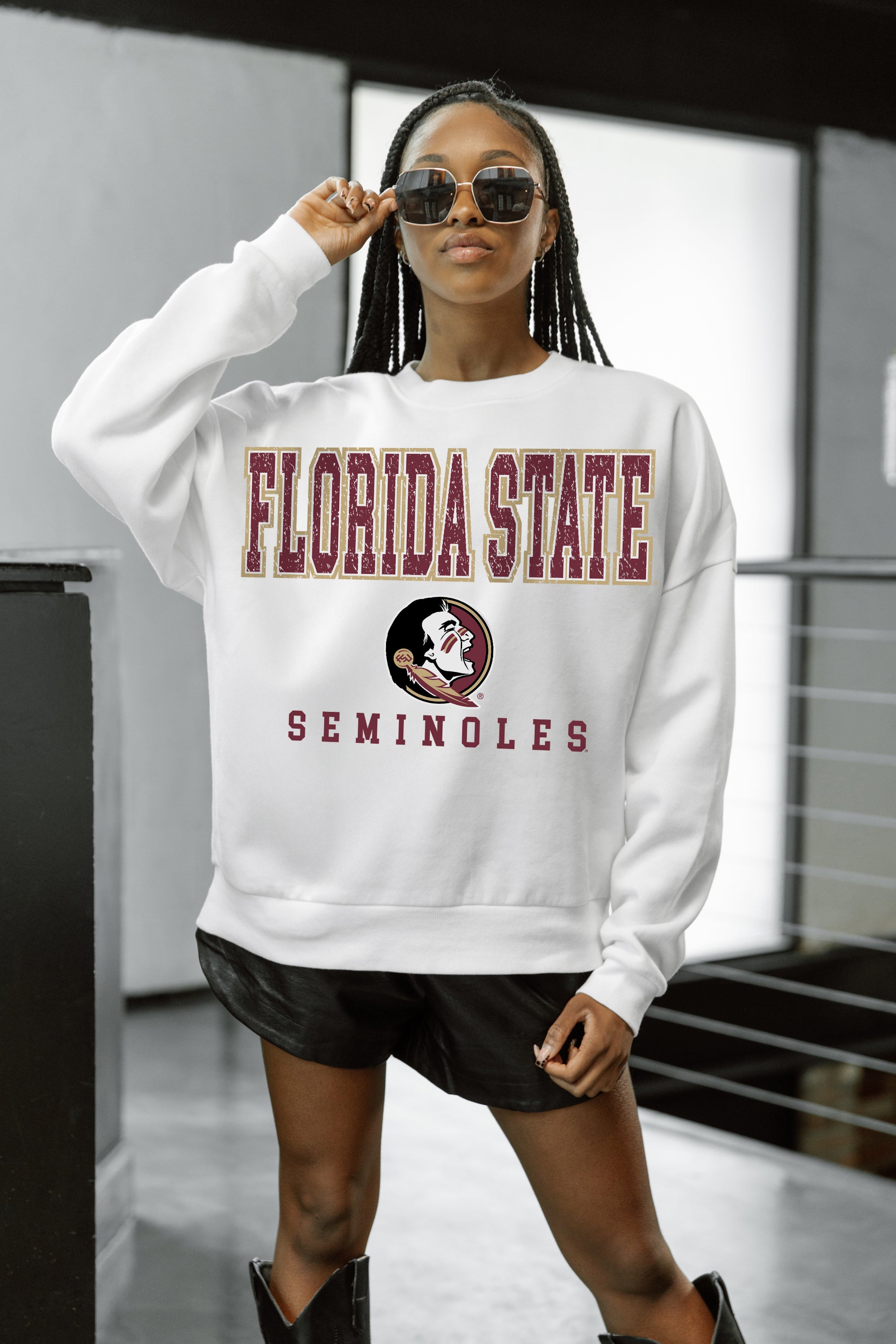 FLORIDA STATE SEMINOLES Freestyle Fleece Drop-Shoulder Pullover