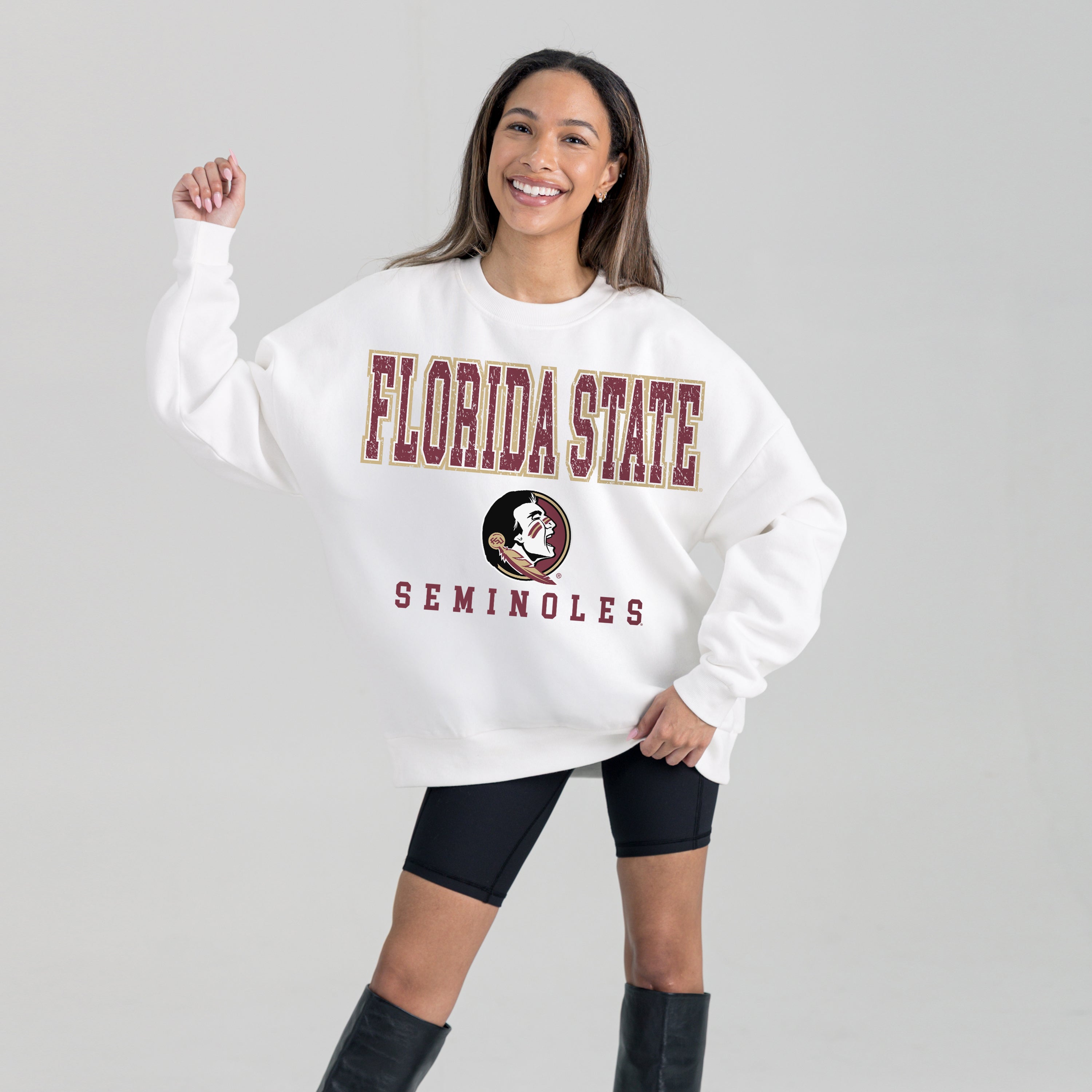 FLORIDA STATE SEMINOLES Freestyle Fleece Drop-Shoulder Pullover