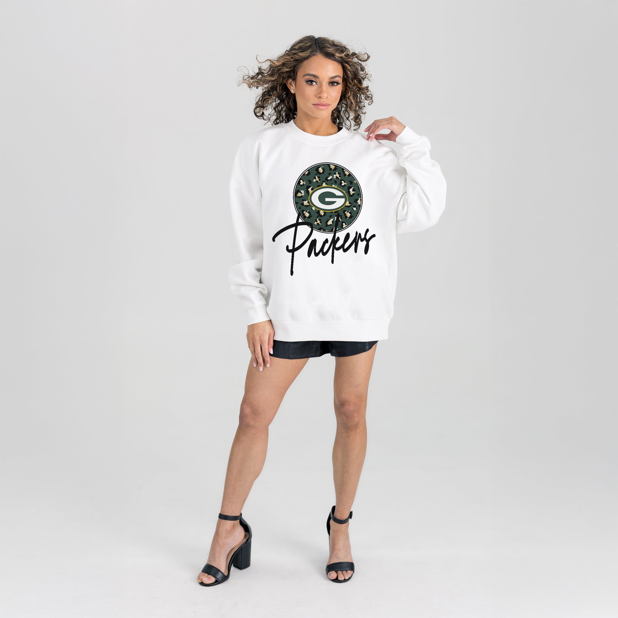 GREEN BAY PACKERS WILD BREAKTHROUGH PREMIUM FLEECE CREWNECK PULLOVER