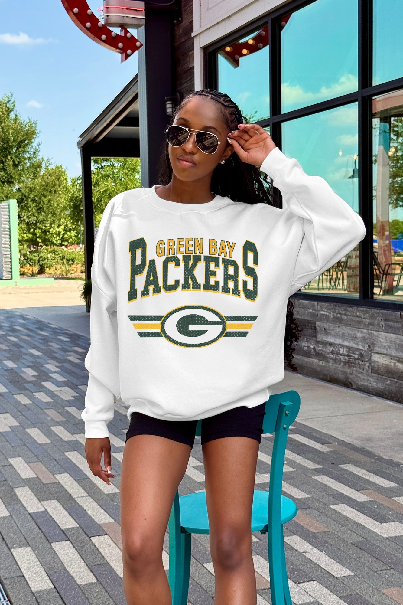 GREEN BAY PACKERS SWIFT STRIKE PREMIUM FLEECE CREWNECK PULLOVER
