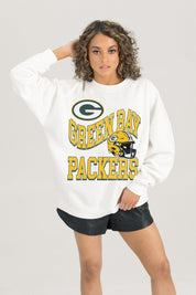 GREEN BAY PACKERS HARD EARNED PREMIUM FLEECE CREWNECK PULLOVER