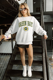 GREEN BAY PACKERS TRADITION REFINED PREMIUM FLEECE CREWNECK PULLOVER