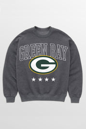 GREEN BAY PACKERS RISING STAR PREMIUM FLEECE CREWNECK PULLOVER