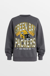 GREEN BAY PACKERS STAY COOL PREMIUM FLEECE CREWNECK PULLOVER BY RANDI MAHOMES