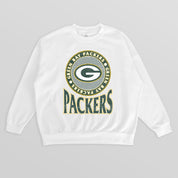 GREEN BAY PACKERS ENDZONE PREMIUM FLEECE DROP SHOULDER CREWNECK PULLOVER