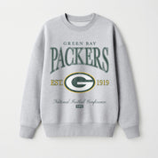 GREEN BAY PACKERS INSTANT CLASSIC PREMIUM FLEECE DROP SHOULDER CREWNECK PULLOVER