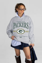 GREEN BAY PACKERS INSTANT CLASSIC PREMIUM FLEECE DROP SHOULDER CREWNECK PULLOVER
