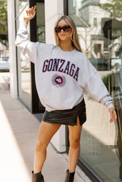 GONZAGA BULLDOGS TRADITION REFINED PREMIUM FLEECE CREWNECK PULLOVER