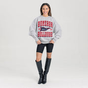 GONZAGA BULLDOGS PENNANT PRIDE PREMIUM FLEECE DROP SHOULDER CREWNECK PULLOVER