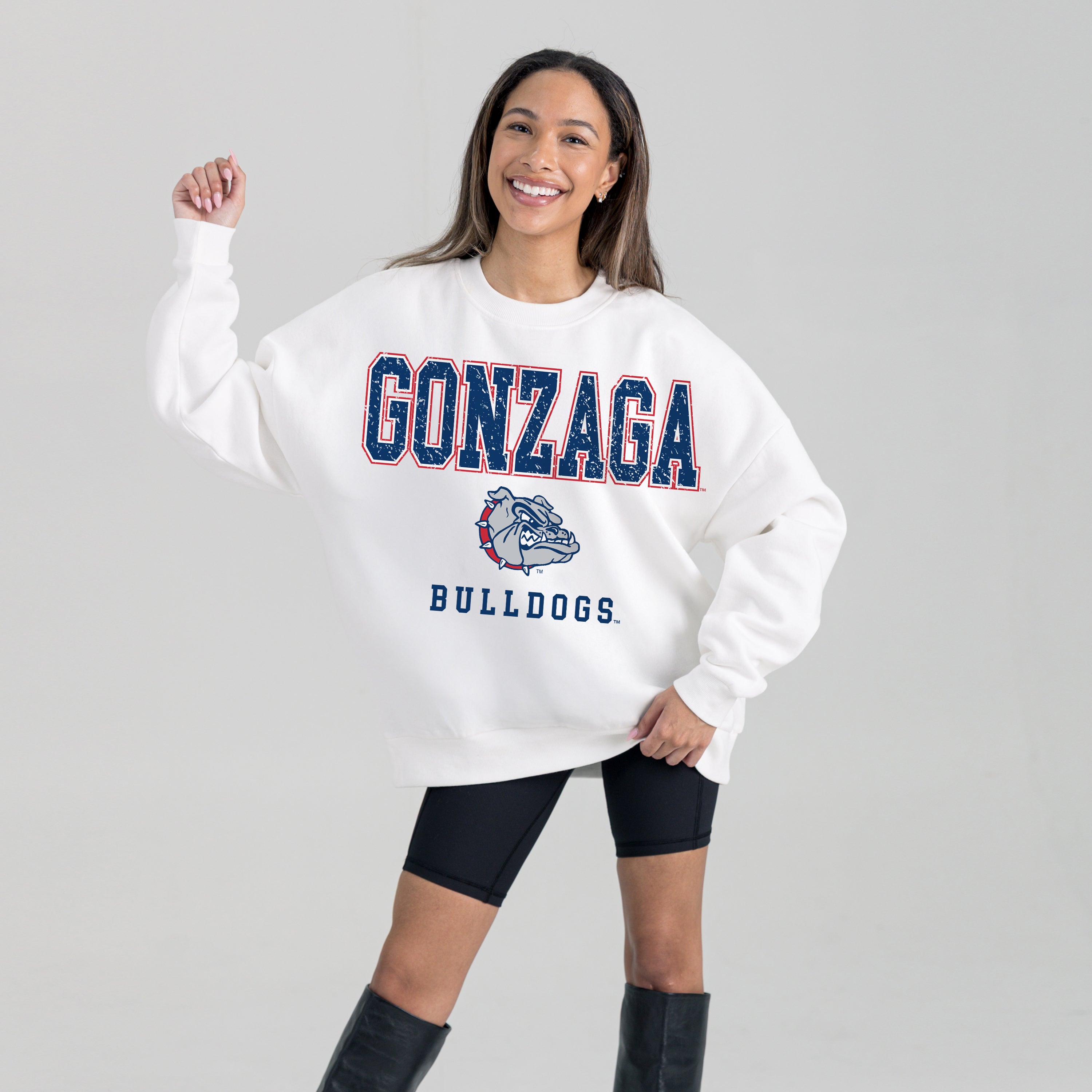 GONZAGA BULLDOGS FREESTYLE PREMIUM FLEECE CREWNECK PULLOVER