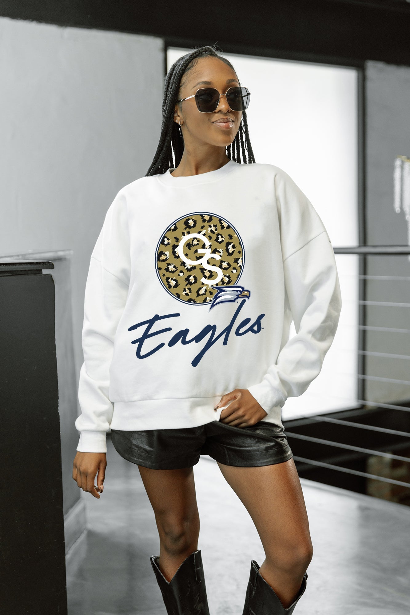 GEORGIA SOUTHERN EAGLES WILD BREAKTHROUGH PREMIUM FLEECE CREWNECK PULLOVER