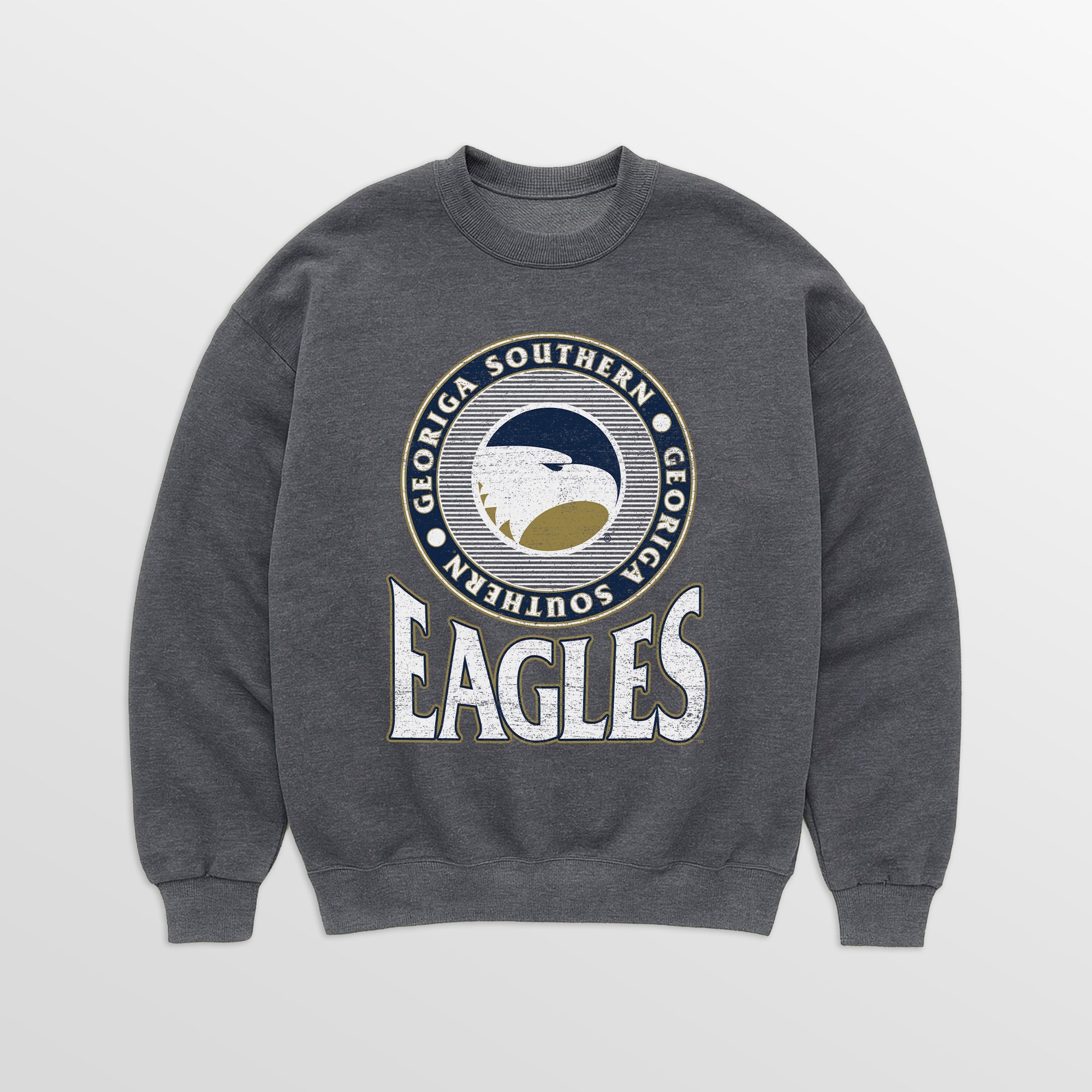 GEORGIA SOUTHERN EAGLES SATURDAY SEAL PREMIUM FLEECE DROP SHOULDER CREWNECK PULLOVER