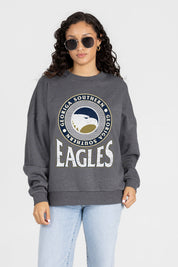 GEORGIA SOUTHERN EAGLES SATURDAY SEAL PREMIUM FLEECE DROP SHOULDER CREWNECK PULLOVER