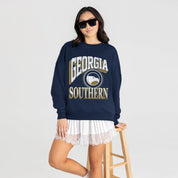 GEORGIA SOUTHERN EAGLES MAIN CHARACTER PREMIUM FLEECE DROP SHOULDER CREWNECK PULLOVER