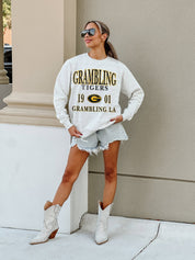 GRAMBLING STATE TIGERS ALLEGIANCE PREMIUM FLEECE DROP SHOULDER CREWNECK PULLOVER
