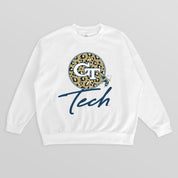GEORGIA TECH YELLOW JACKETS WILD BREAKTHROUGH PREMIUM FLEECE CREWNECK PULLOVER