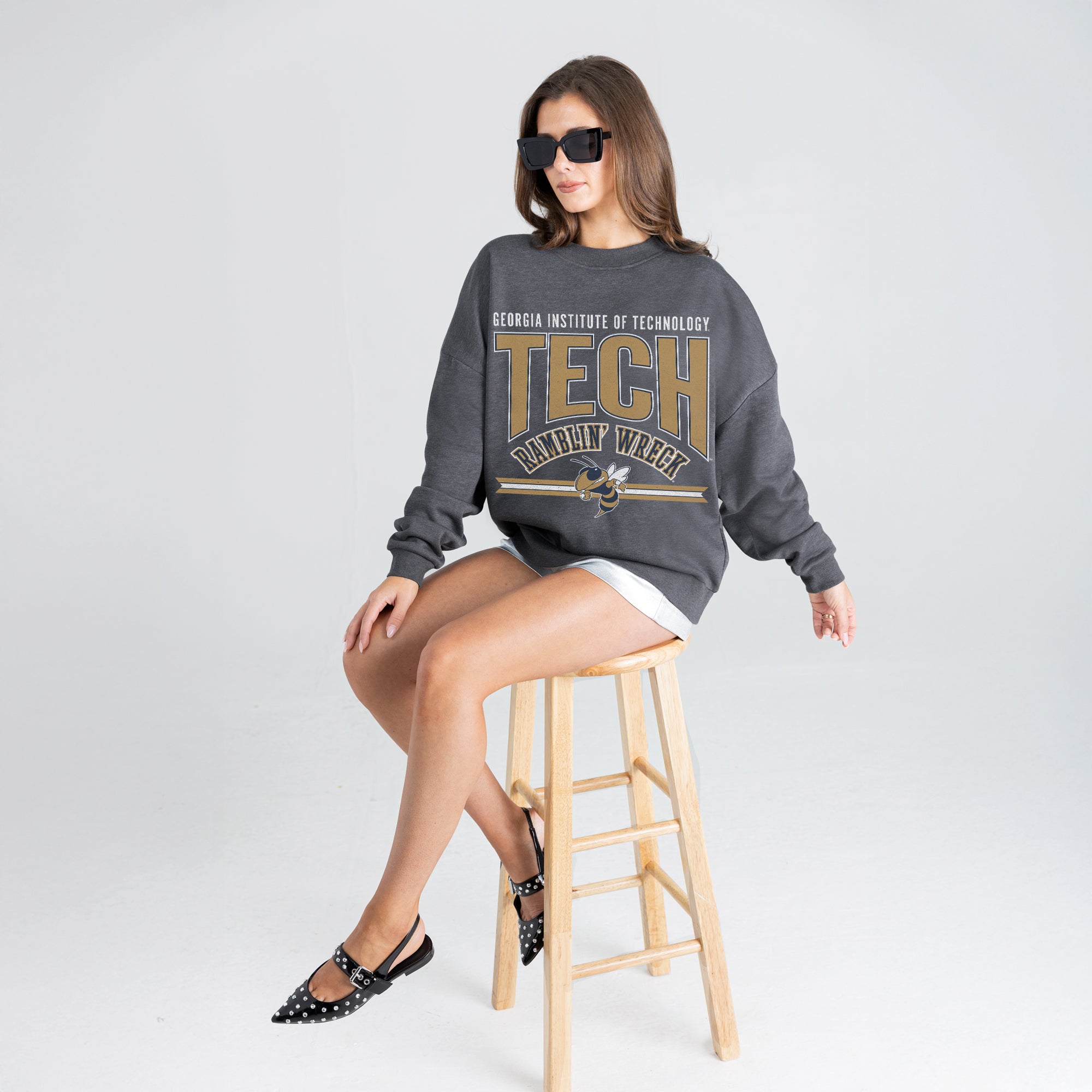 GEORGIA TECH YELLOW JACKETS KICKOFF CLASSIC PREMIUM FLEECE PULLOVER