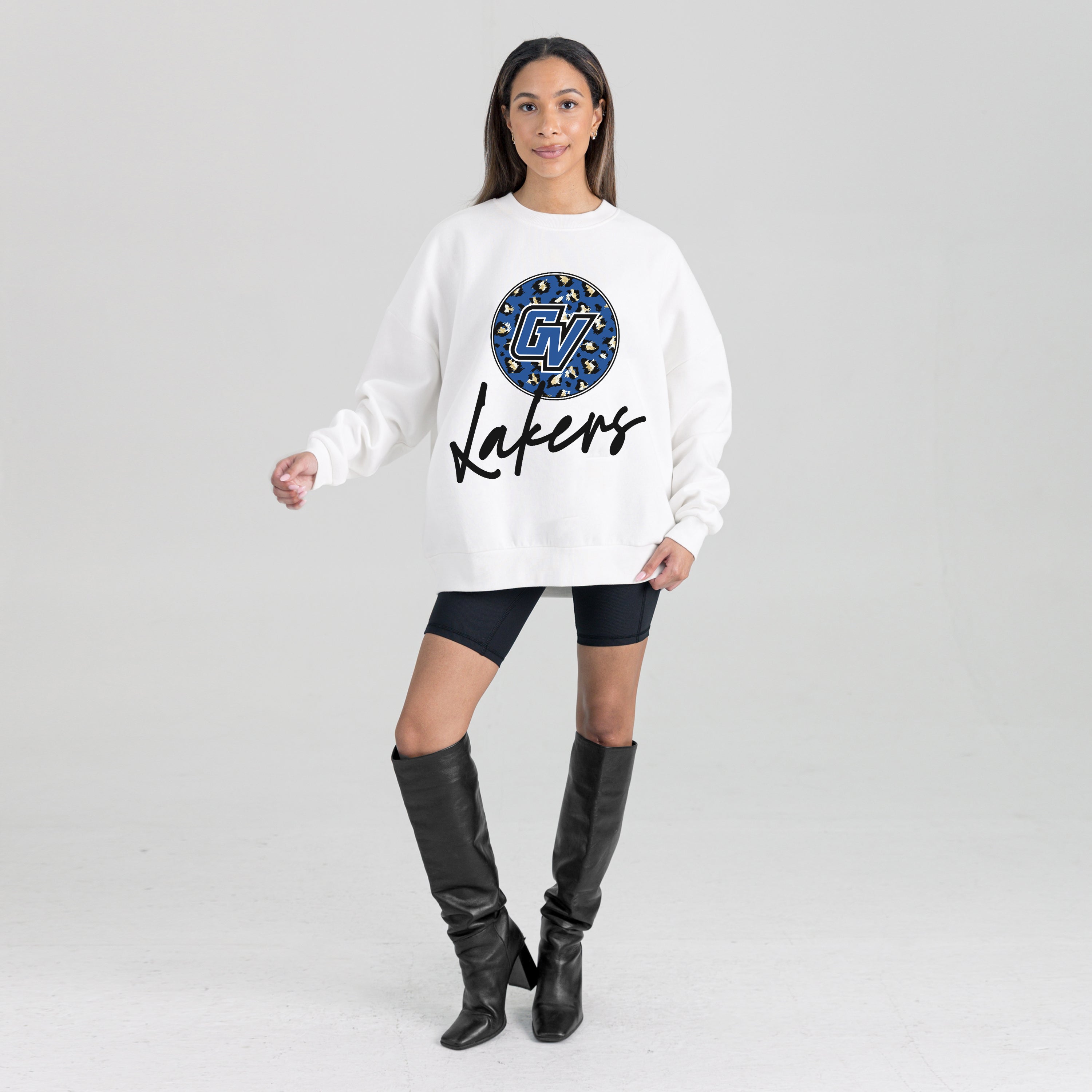 GRAND VALLEY LAKERS WILD BREAKTHROUGH PREMIUM FLEECE CREWNECK PULLOVER