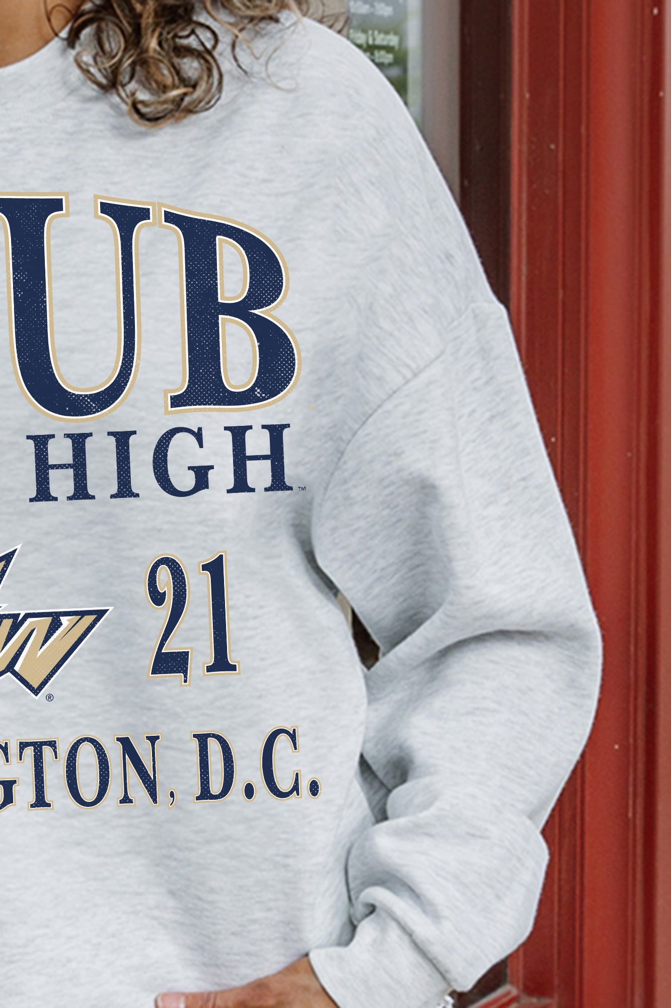 GEORGE WASHINGTON REVOLUTIONARIES ALLEGIANCE PREMIUM FLEECE DROP SHOULDER CREWNECK PULLOVER