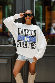 HAMPTON PIRATES FAIR CATCH PREMIUM FLEECE DROP SHOULDER CREWNECK PULLOVER