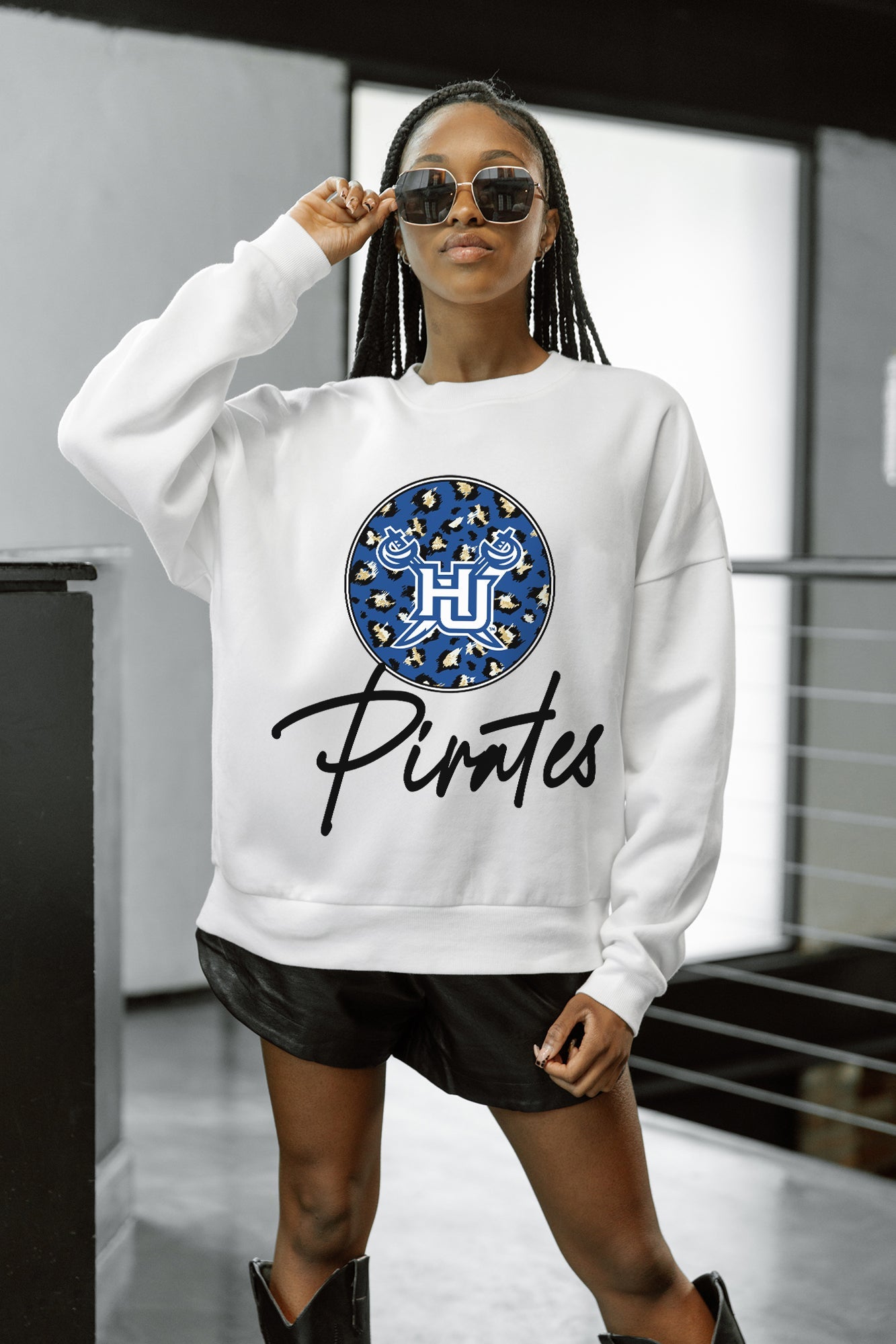 HAMPTON PIRATES WILD BREAKTHROUGH PREMIUM FLEECE CREWNECK PULLOVER