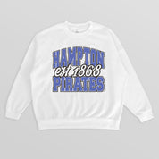 HAMPTON PIRATES FADED FORMATION PREMIUM FLEECE DROP SHOULDER CREWNECK PULLOVER