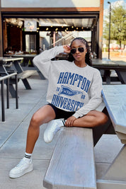 HAMPTON PIRATES PENNANT PRIDE PREMIUM FLEECE DROP SHOULDER CREWNECK PULLOVER