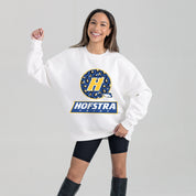 HOFSTRA PRIDE WILD BREAKTHROUGH PREMIUM FLEECE CREWNECK PULLOVER