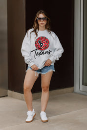 HOUSTON TEXANS GOING WILD PREMIUM FLEECE DROP SHOULDER CREWNECK PULLOVER