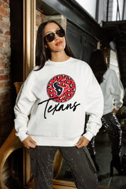 HOUSTON TEXANS WILD BREAKTHROUGH PREMIUM FLEECE CREWNECK PULLOVER