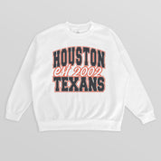 HOUSTON TEXANS FADED FORMATION PREMIUM FLEECE CREWNECK PULLOVER