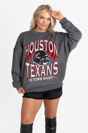 HOUSTON TEXANS STAY COOL PREMIUM FLEECE CREWNECK PULLOVER BY RANDI MAHOMES