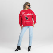HOUSTON TEXANS LEGACY CLUB PREMIUM FLEECE CREWNECK PULLOVER