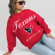 HOUSTON TEXANS LEGACY CLUB PREMIUM FLEECE CREWNECK PULLOVER