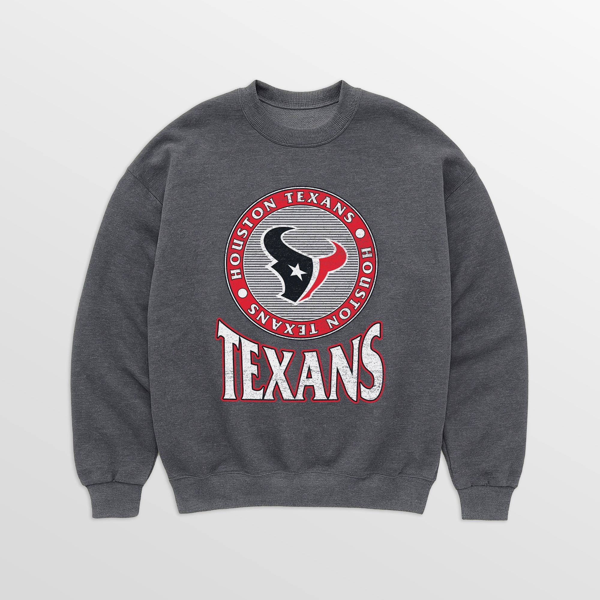 HOUSTON TEXANS SATURDAY SEAL PREMIUM FLEECE DROP SHOULDER CREWNECK PULLOVER
