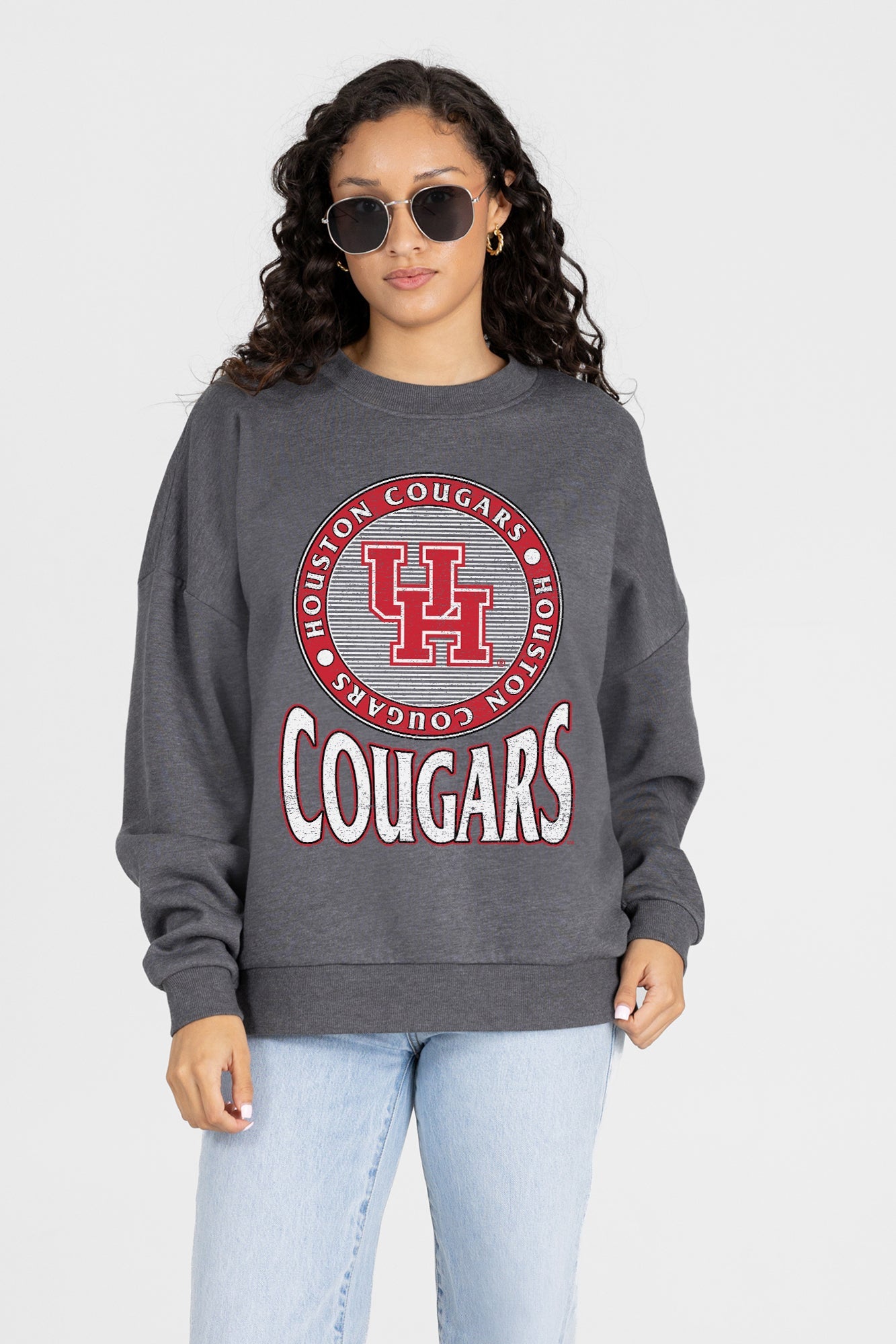 HOUSTON COUGARS SATURDAY SEAL PREMIUM FLEECE DROP SHOULDER CREWNECK PULLOVER