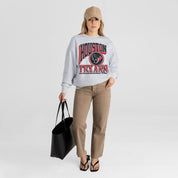 HOUSTON TEXANS GAME ON PREMIUM FLEECE DROP SHOULDER CREWNECK PULLOVER
