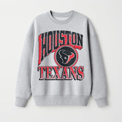 HOUSTON TEXANS GAME ON PREMIUM FLEECE DROP SHOULDER CREWNECK PULLOVER
