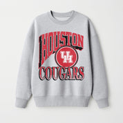 HOUSTON COUGARS GAME ON PREMIUM FLEECE DROP SHOULDER CREWNECK PULLOVER
