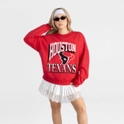 HOUSTON TEXANS MAIN CHARACTER PREMIUM FLEECE DROP SHOULDER CREWNECK PULLOVER
