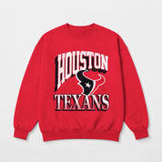 HOUSTON TEXANS MAIN CHARACTER PREMIUM FLEECE DROP SHOULDER CREWNECK PULLOVER