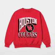 HOUSTON COUGARS MAIN CHARACTER PREMIUM FLEECE DROP SHOULDER CREWNECK PULLOVER