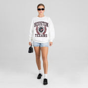 HOUSTON TEXANS GOLD STANDARD PREMIUM FLEECE DROP SHOULDER CREWNECK PULLOVER