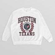 HOUSTON TEXANS GOLD STANDARD PREMIUM FLEECE DROP SHOULDER CREWNECK PULLOVER