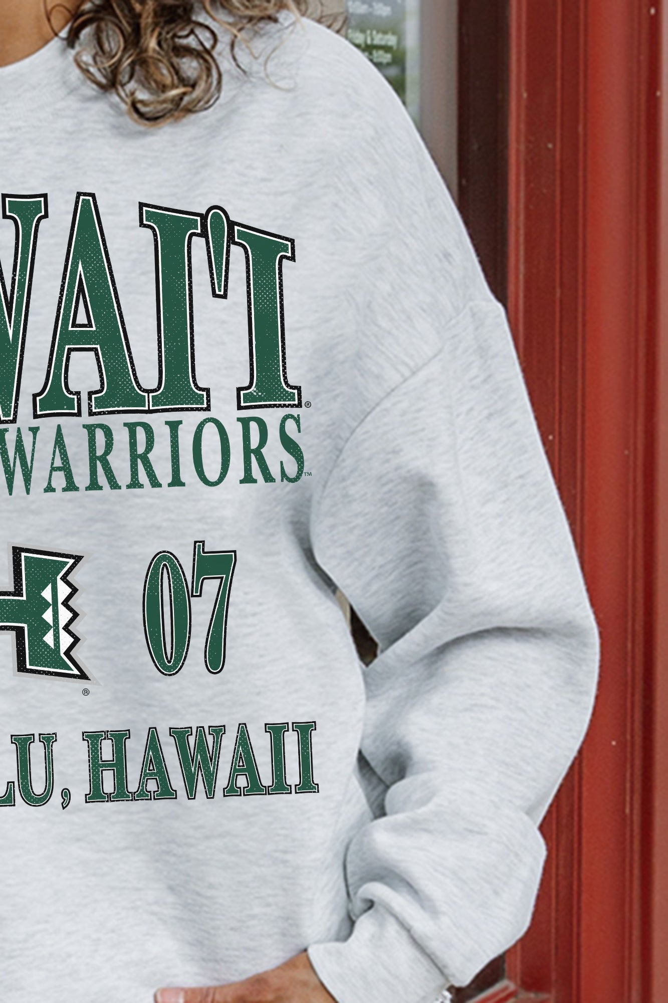 HAWAII RAINBOW WARRIORS ALLEGIANCE PREMIUM FLEECE DROP SHOULDER CREWNECK PULLOVER