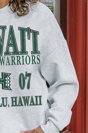 HAWAII RAINBOW WARRIORS ALLEGIANCE PREMIUM FLEECE DROP SHOULDER CREWNECK PULLOVER