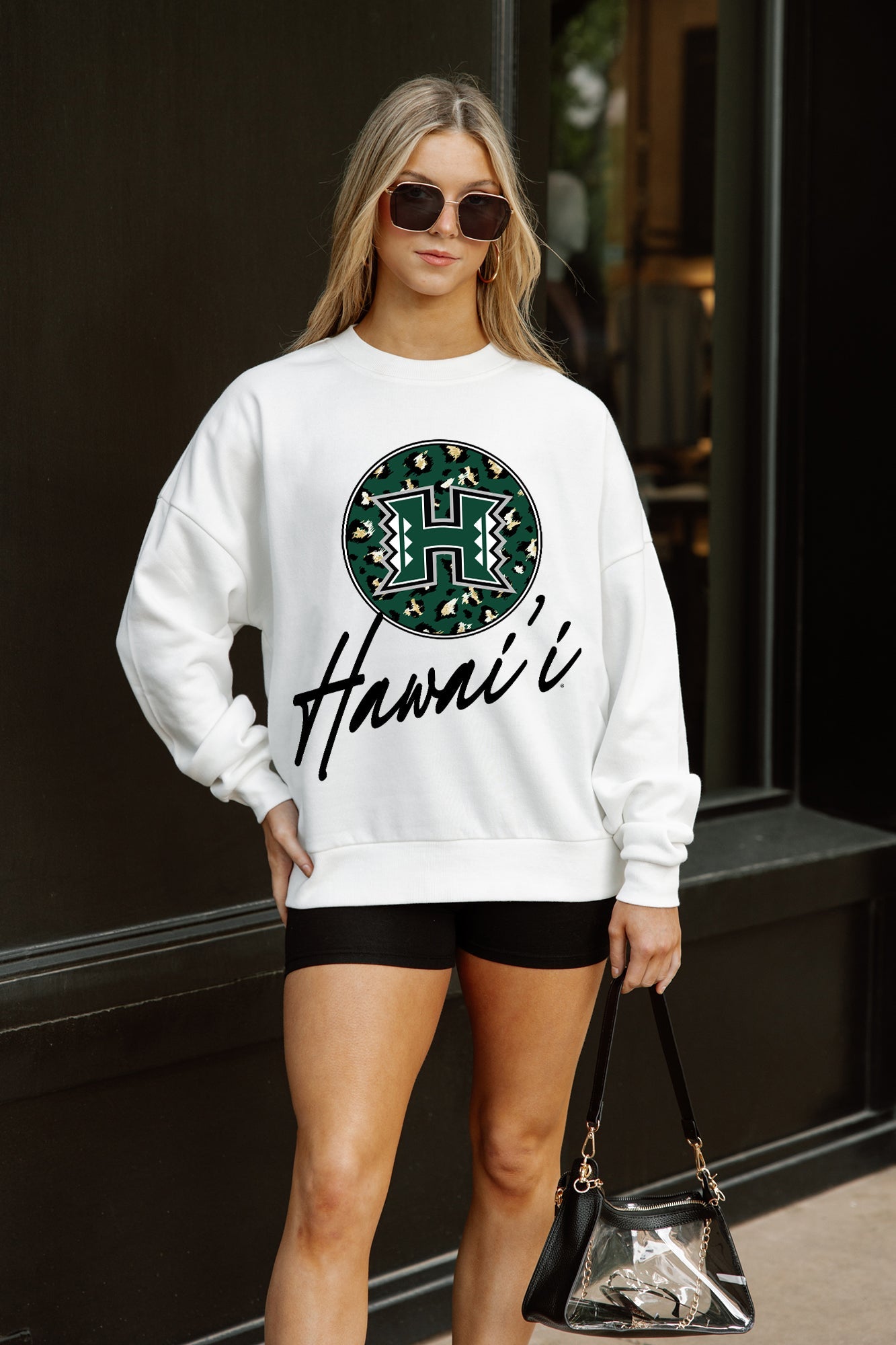 HAWAII RAINBOW WARRIORS WILD BREAKTHROUGH PREMIUM FLEECE CREWNECK PULLOVER