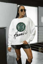 HAWAII RAINBOW WARRIORS WILD BREAKTHROUGH PREMIUM FLEECE CREWNECK PULLOVER