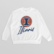 ILLINOIS FIGHTING ILLINI WILD BREAKTHROUGH PREMIUM FLEECE CREWNECK PULLOVER
